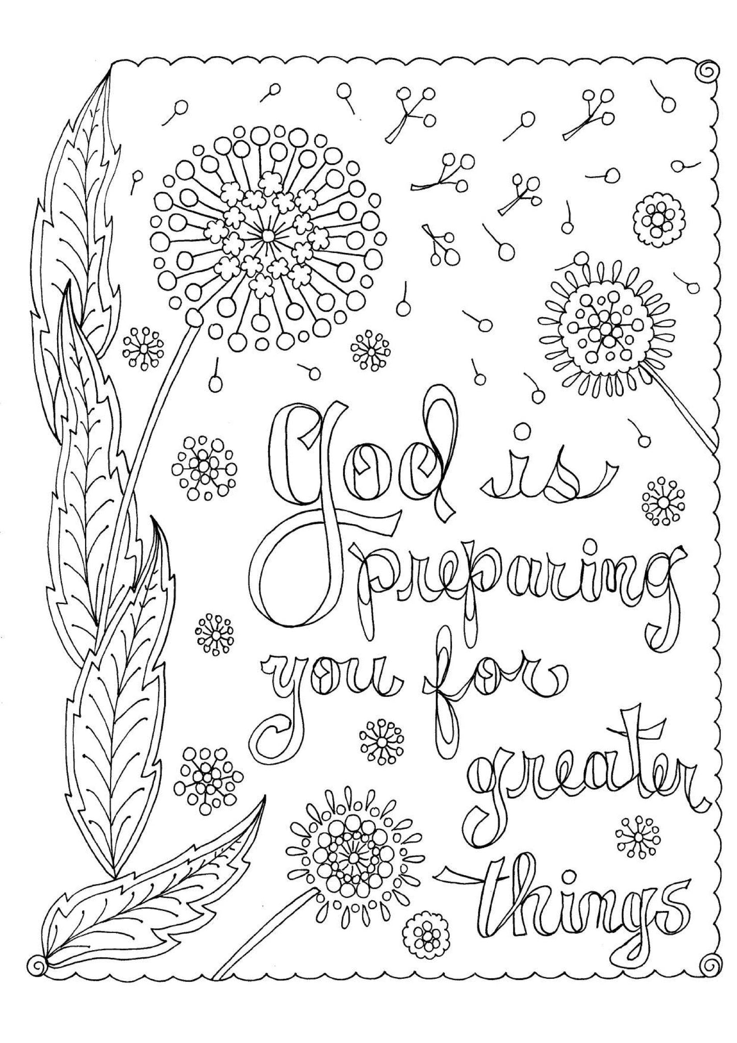 God is preparing - Coloring Sheet