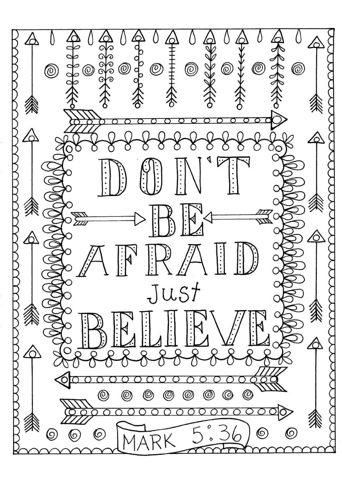 Mark 5:36 - Coloring Sheet