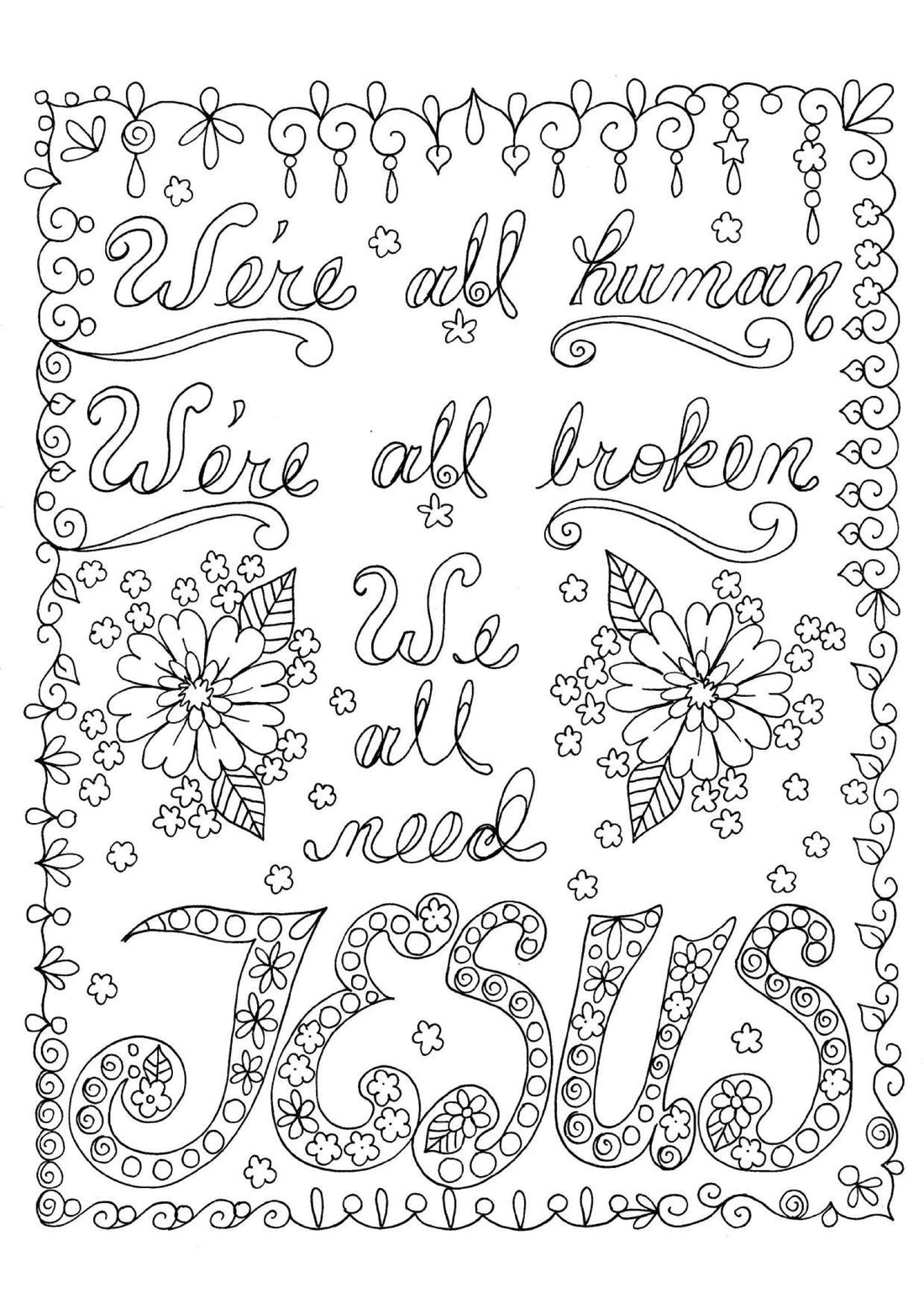 We're all human - Coloring Sheet