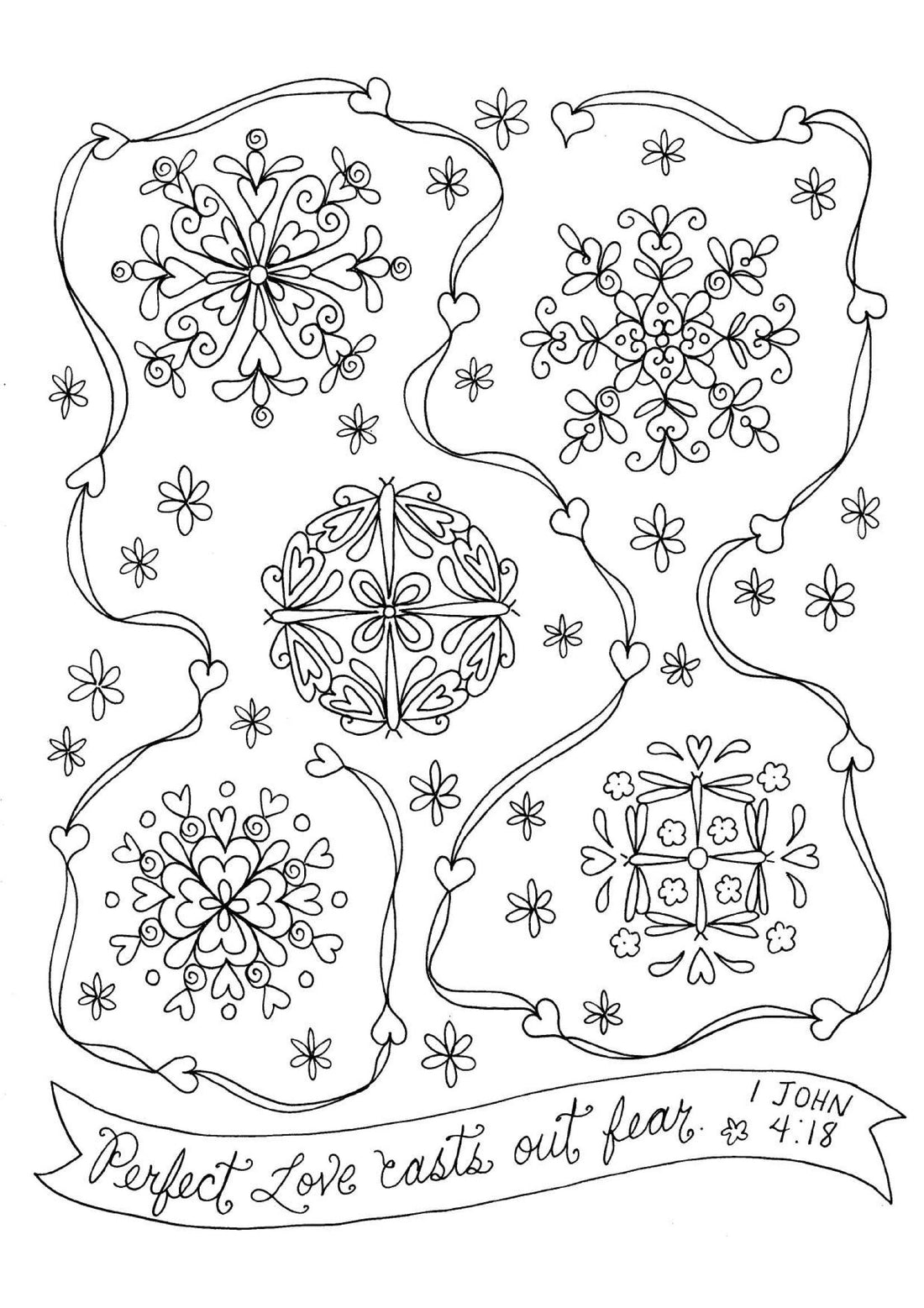 1 John 4:18 - Coloring Sheet