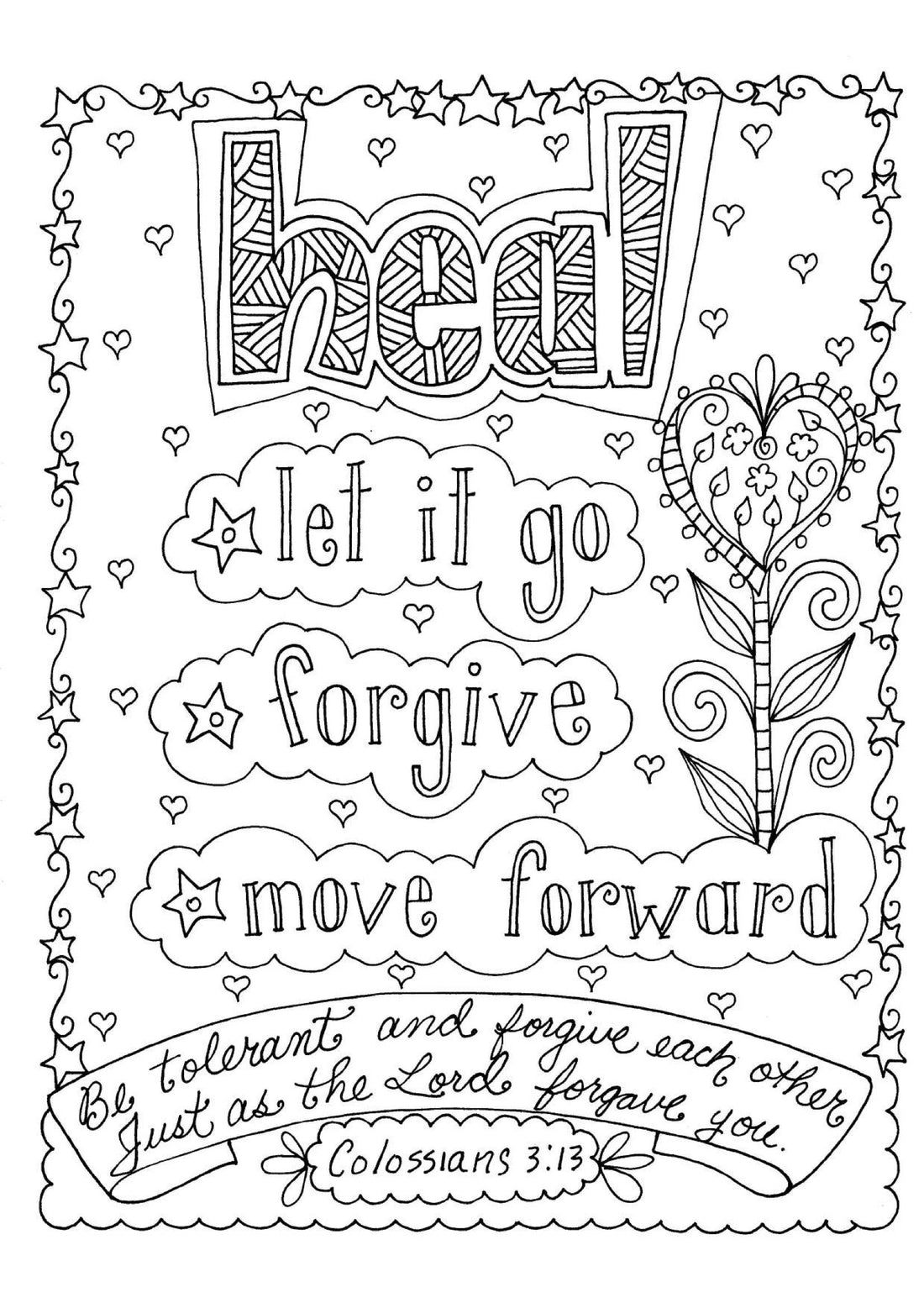Colossians 3:13 - Coloring Sheet