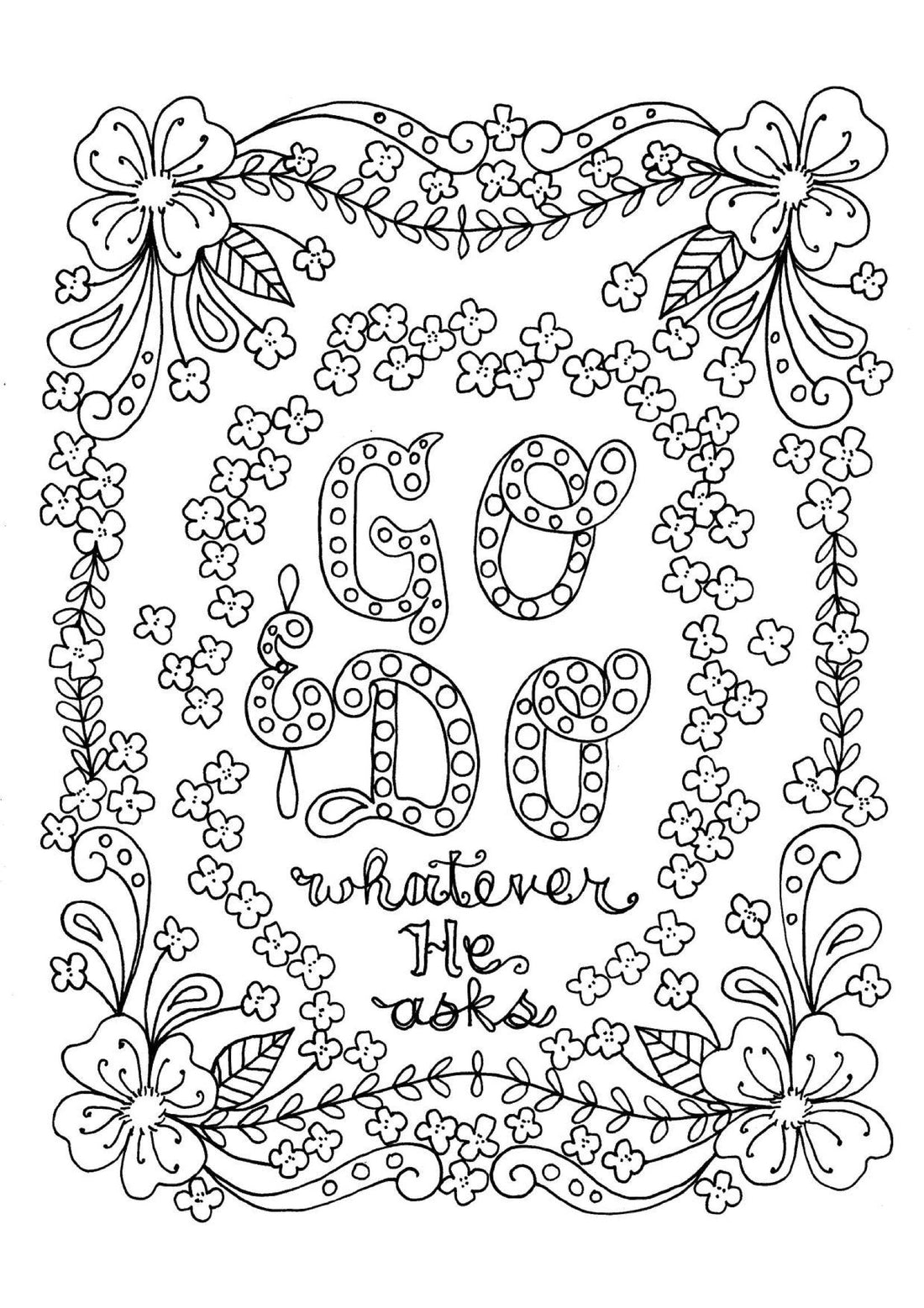 Go and Do - Coloring Sheet