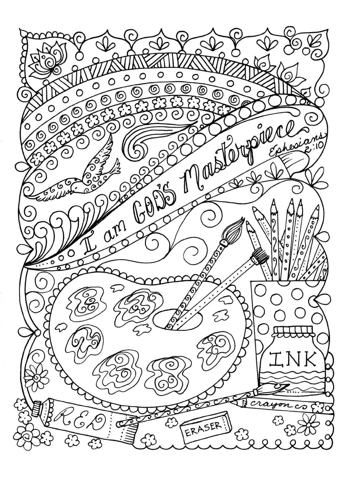 Ephesians 2:10 - Coloring Sheet