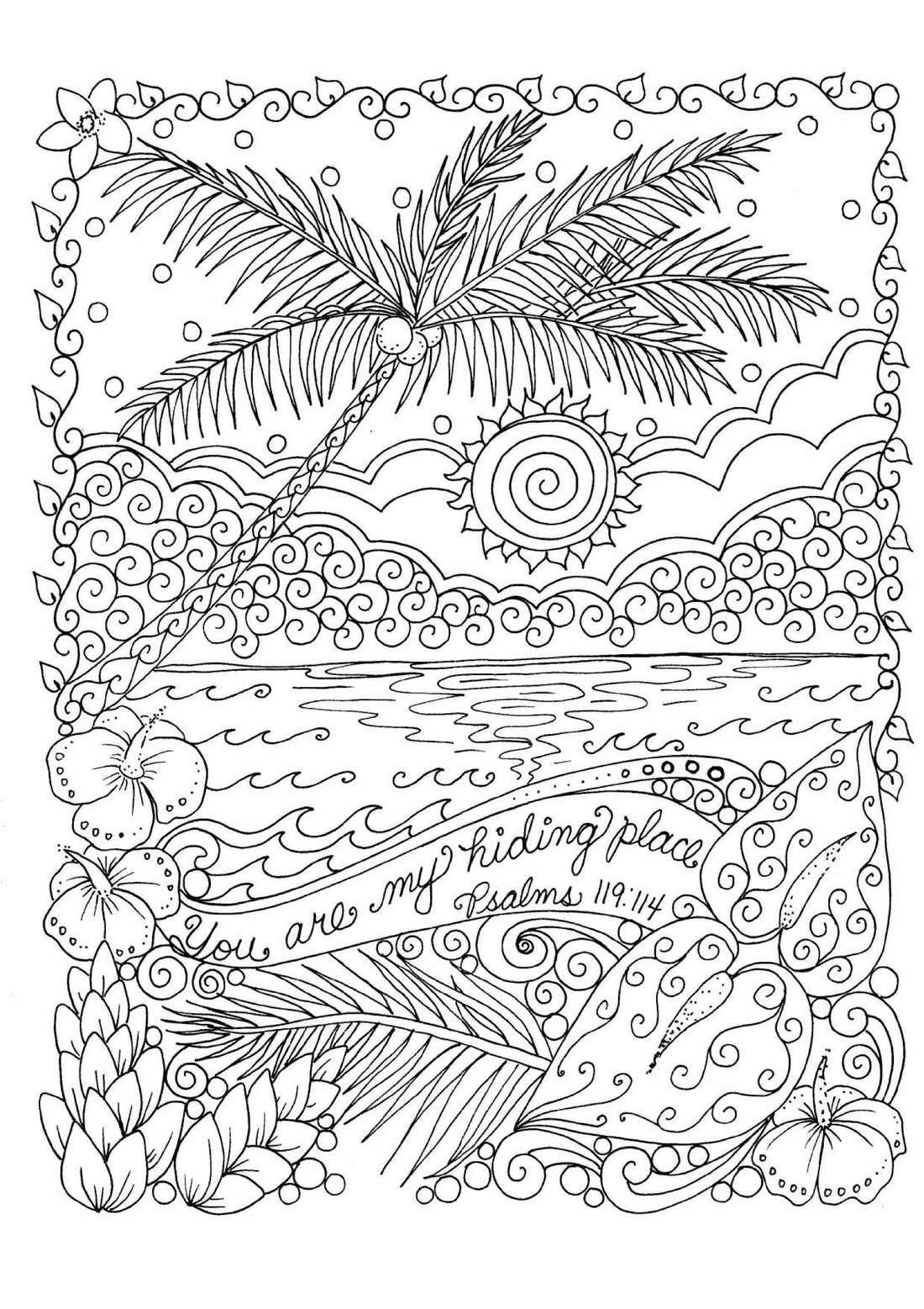 Psalms 119:114 - Coloring Sheet