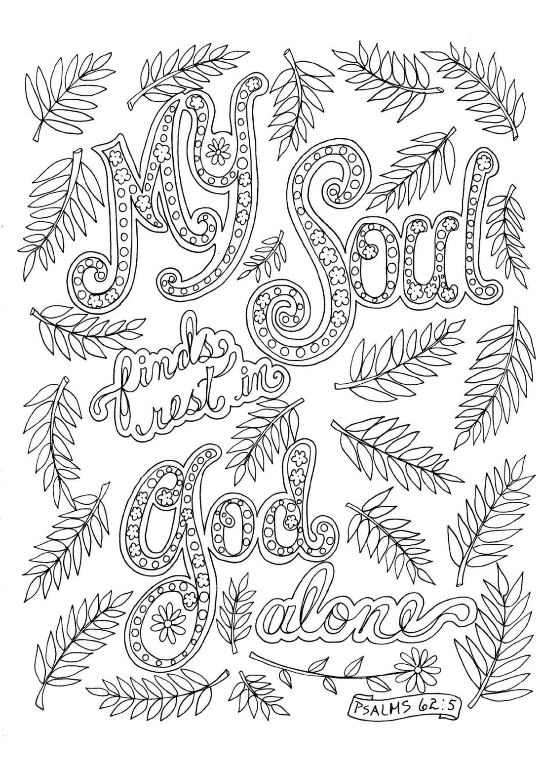 Psalms 62:5 - Coloring Sheet