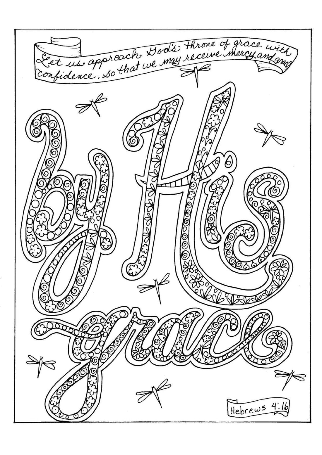 Hebrews 4:16 - Coloring Sheet