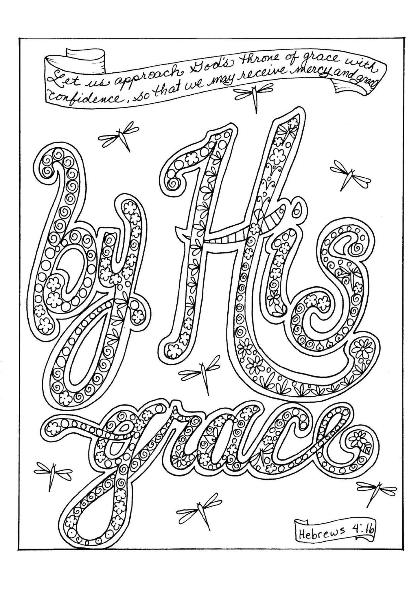 Hebrews 4:16 - Coloring Sheet