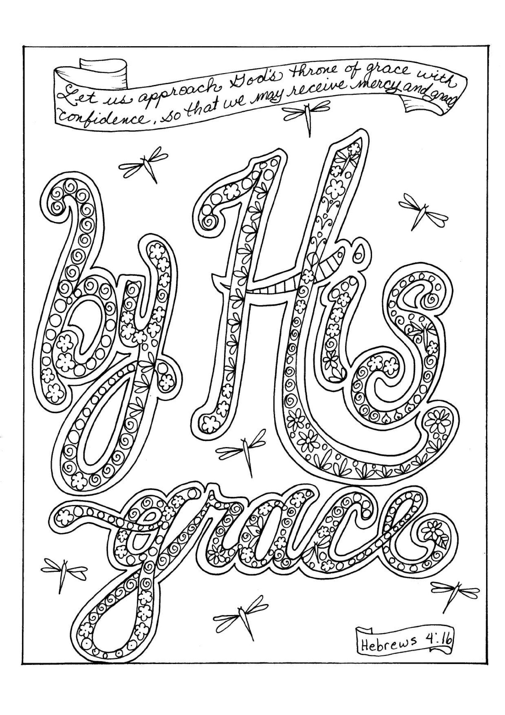 Hebrews 4:16 - Coloring Sheet