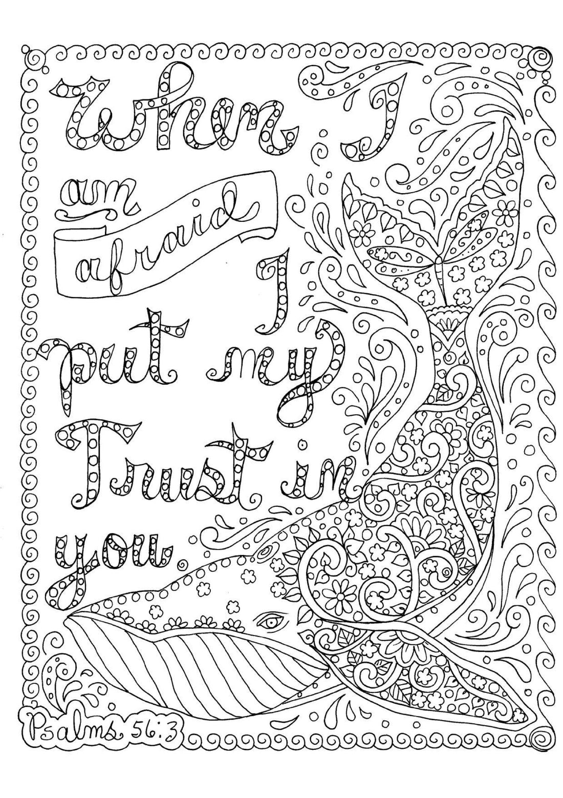 When I am afraid - Coloring Sheet
