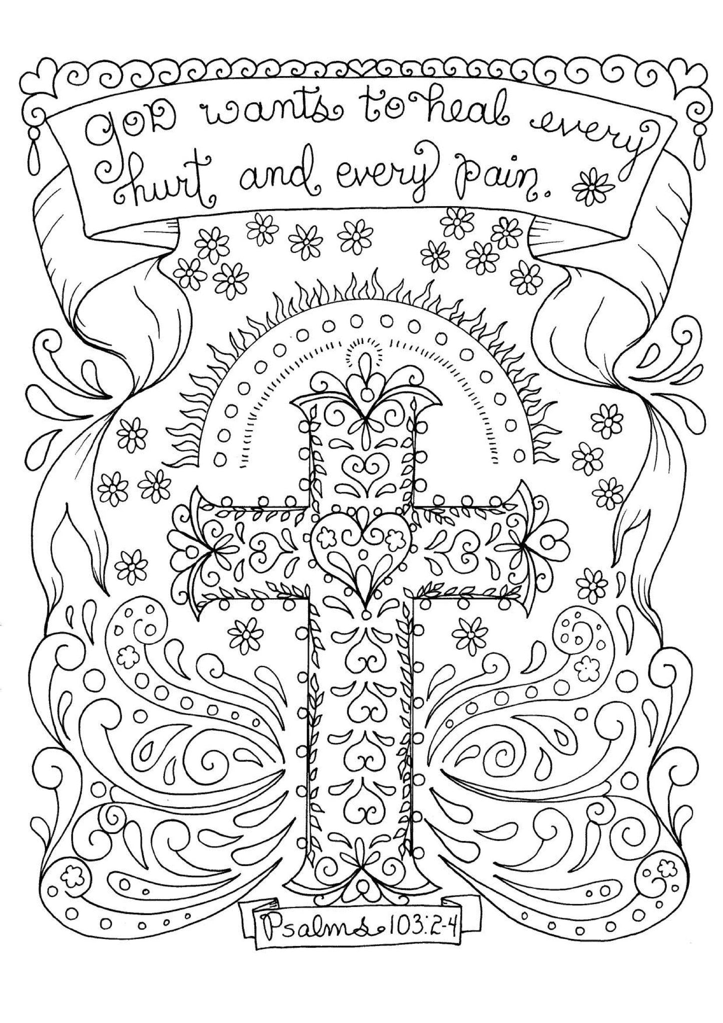 Psalms 103:24 - Coloring Sheet