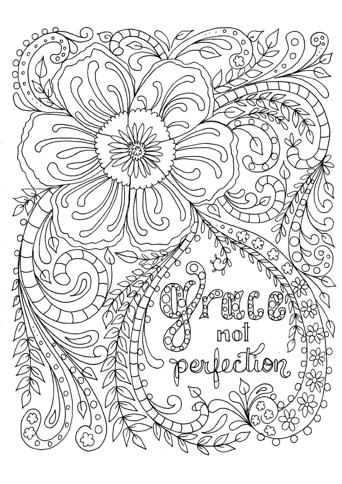 Grace not perfection - Coloring Sheet