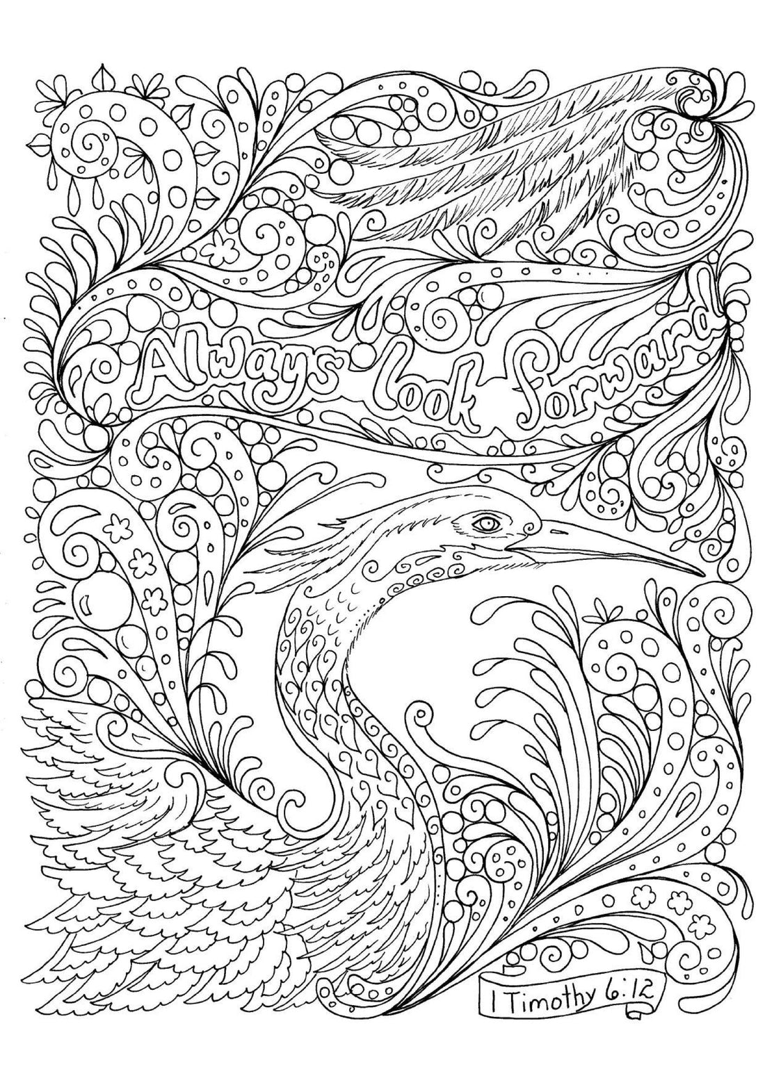 1 Timothy 6:12 - Coloring Sheet