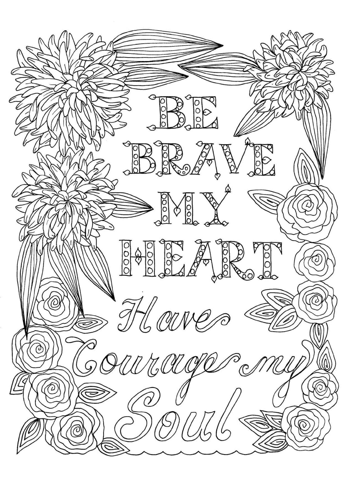 Be brave - Coloring Sheet