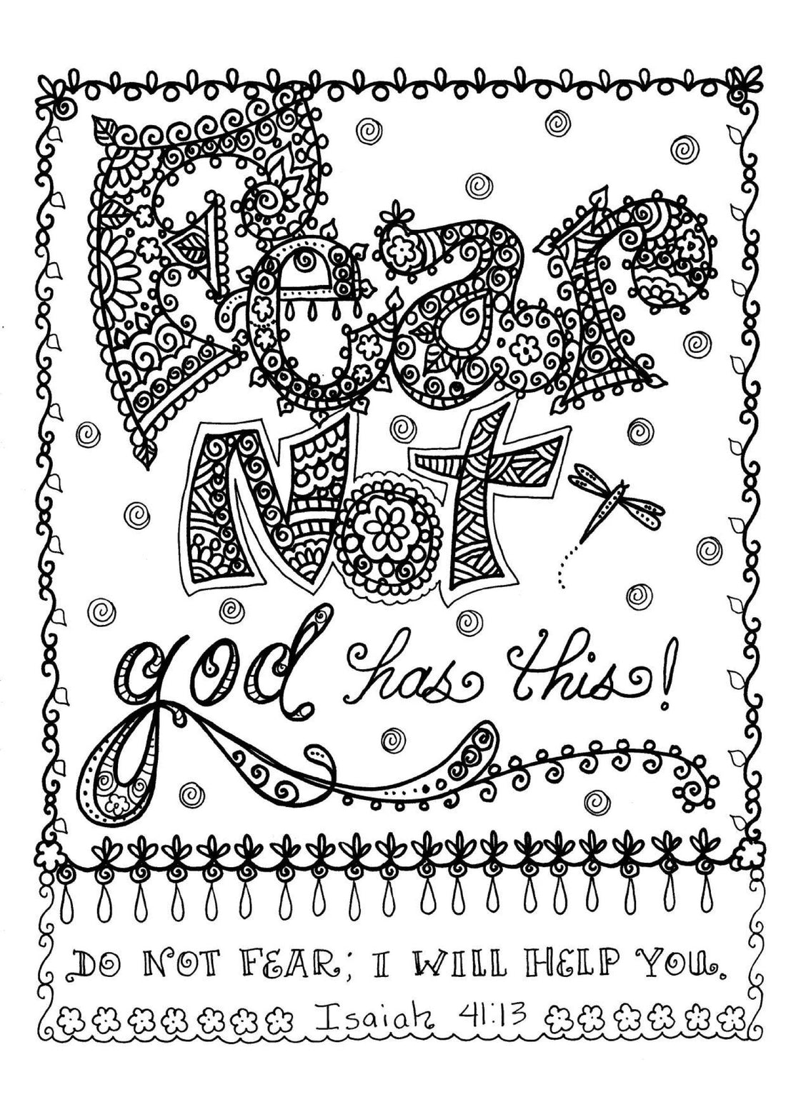 Isaiah 41:13 - Coloring Sheet