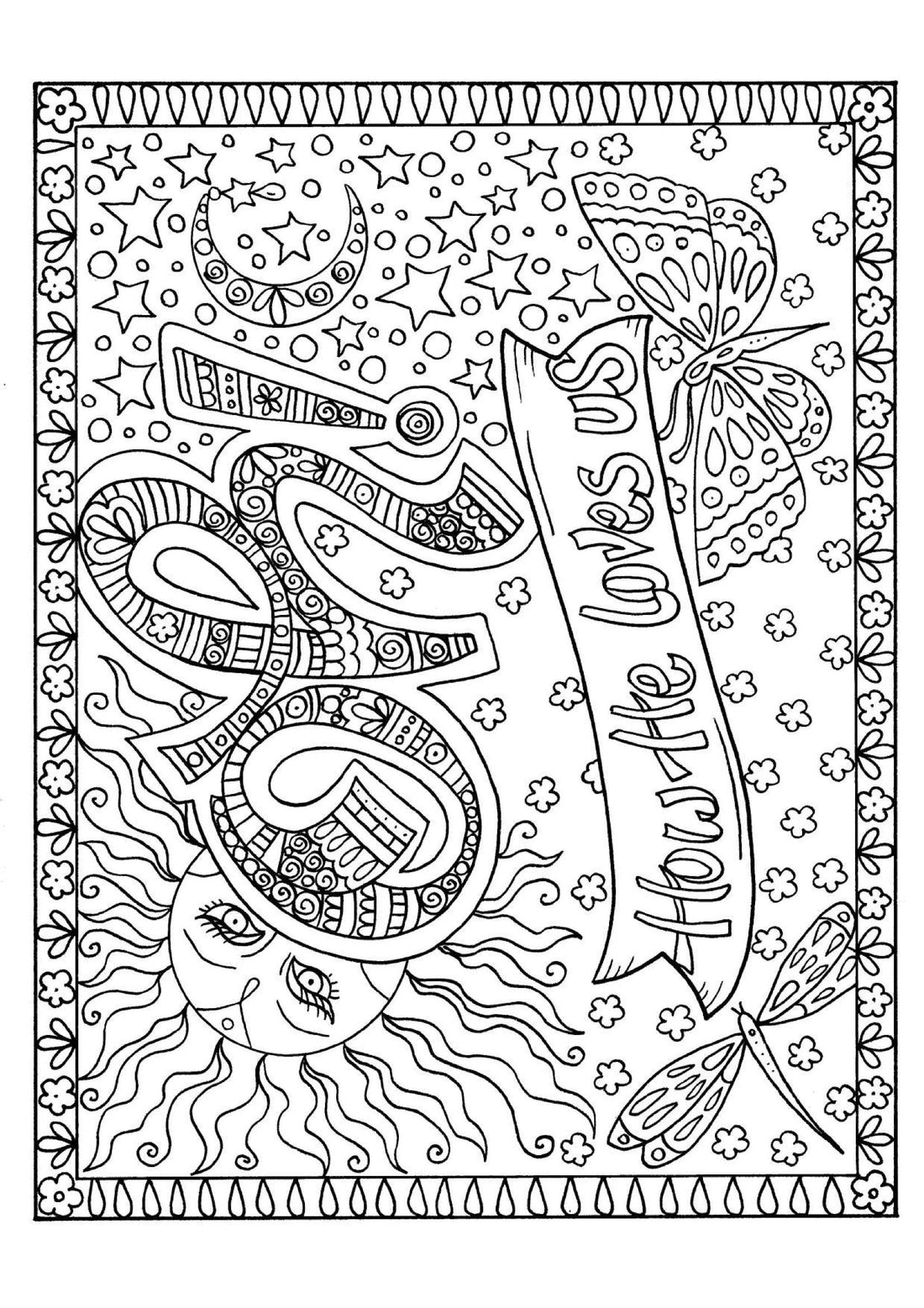 Oh How he loves - Coloring Sheet
