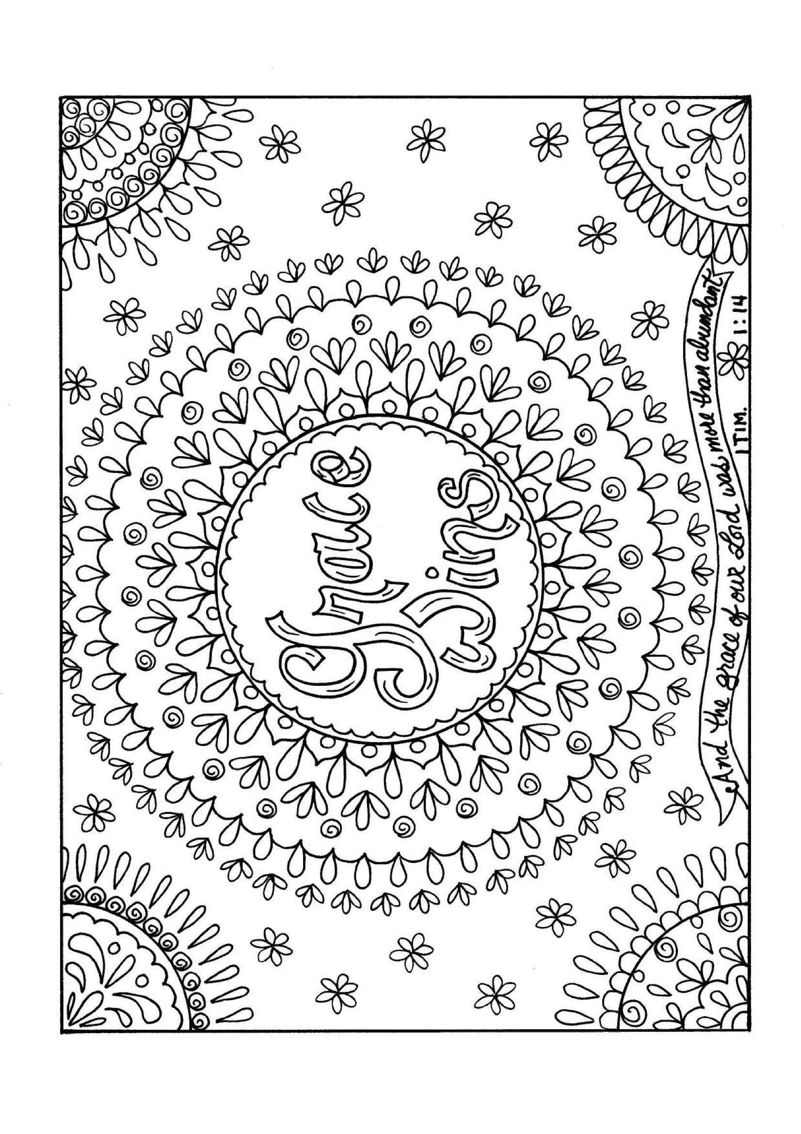1 Timothy 1:14 - Coloring Sheet