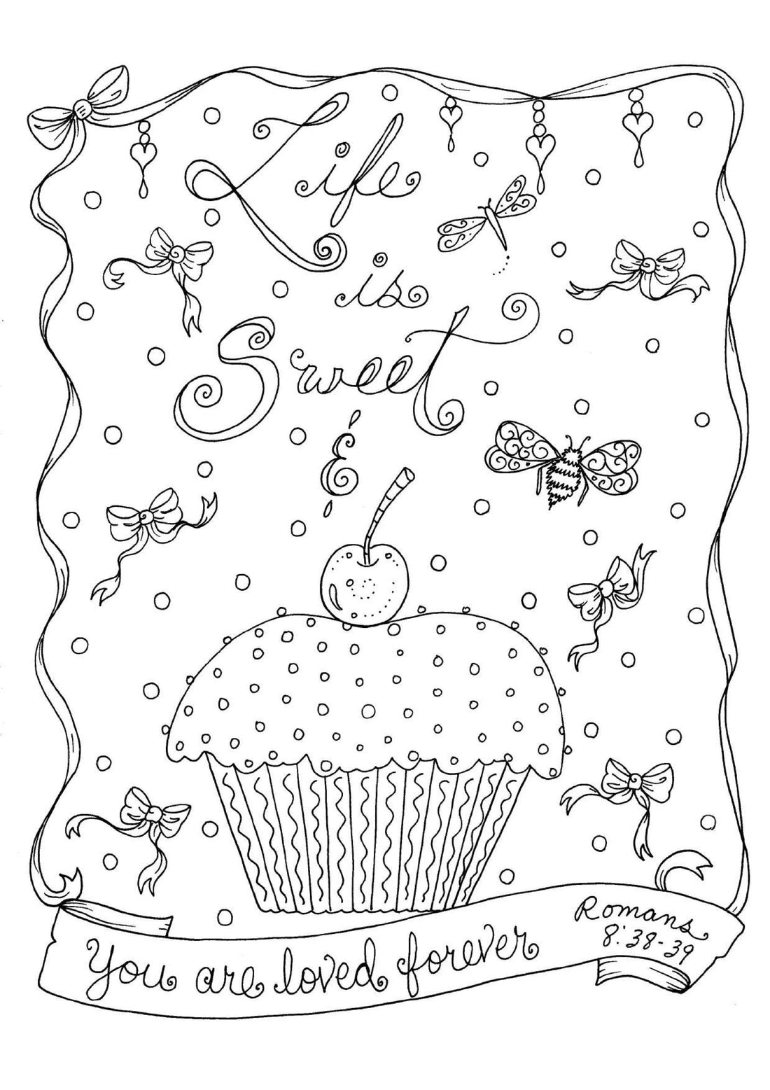 Romans 8:38-39 - Coloring Sheet