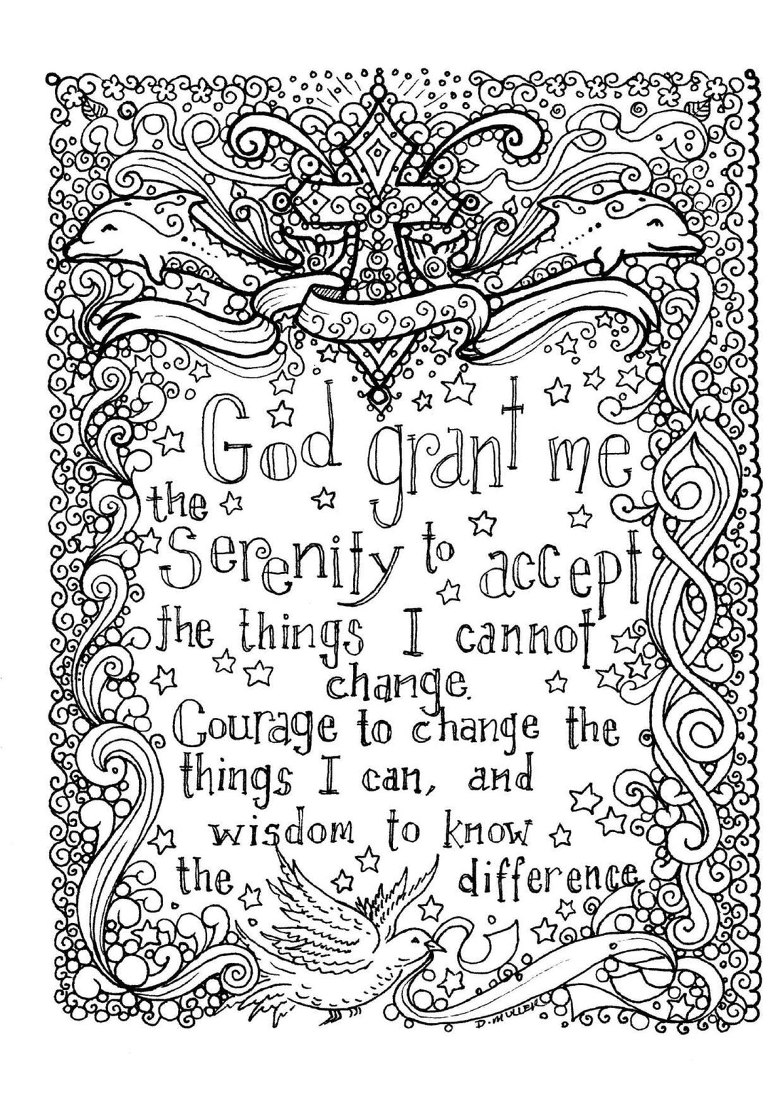 Grant me serenity - Coloring Sheet