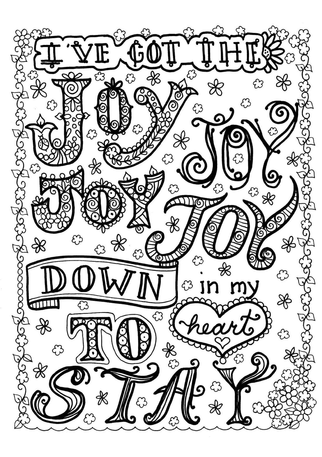 Down in my heart - Coloring Sheet