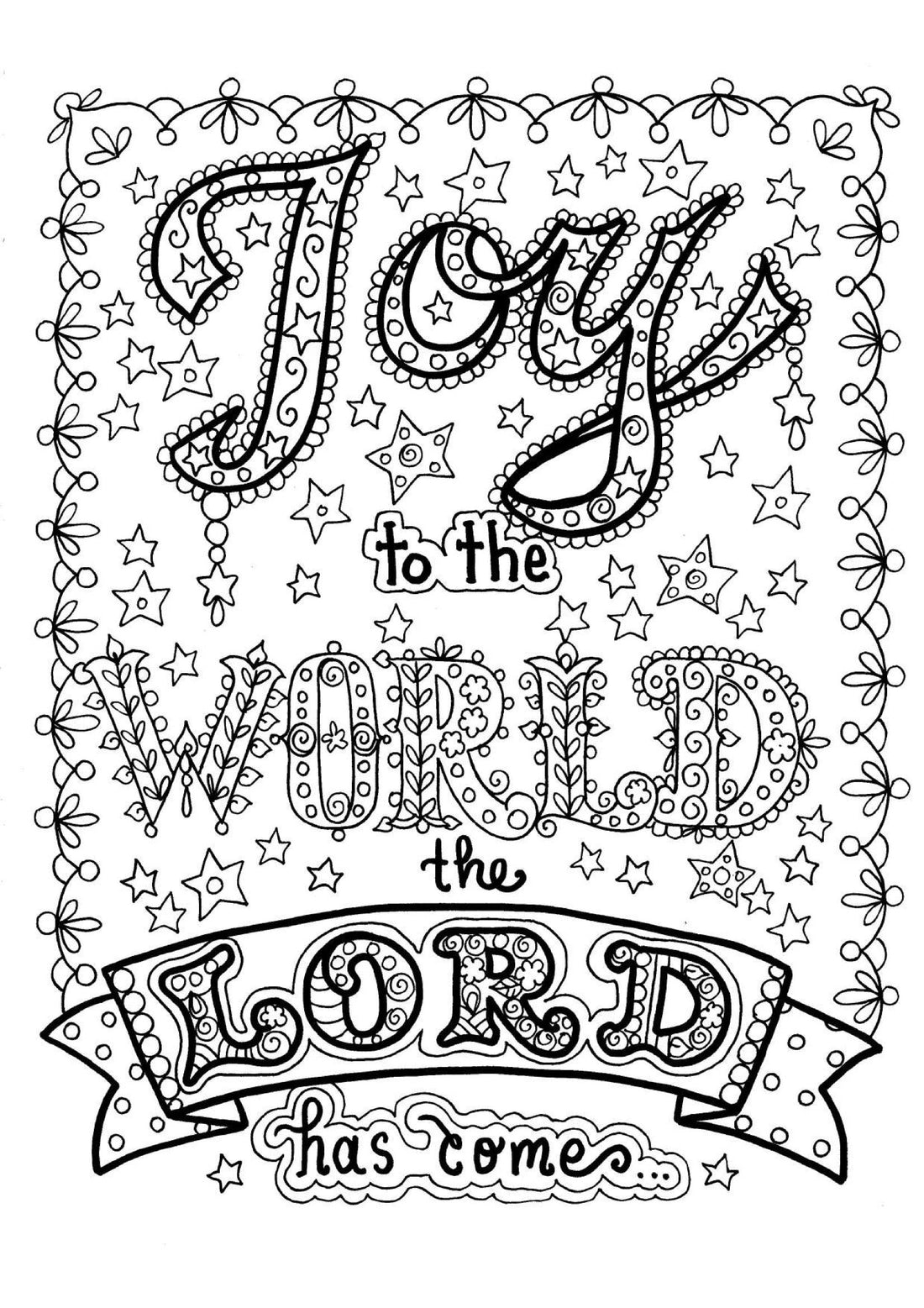 Joy to the World - Coloring Sheet