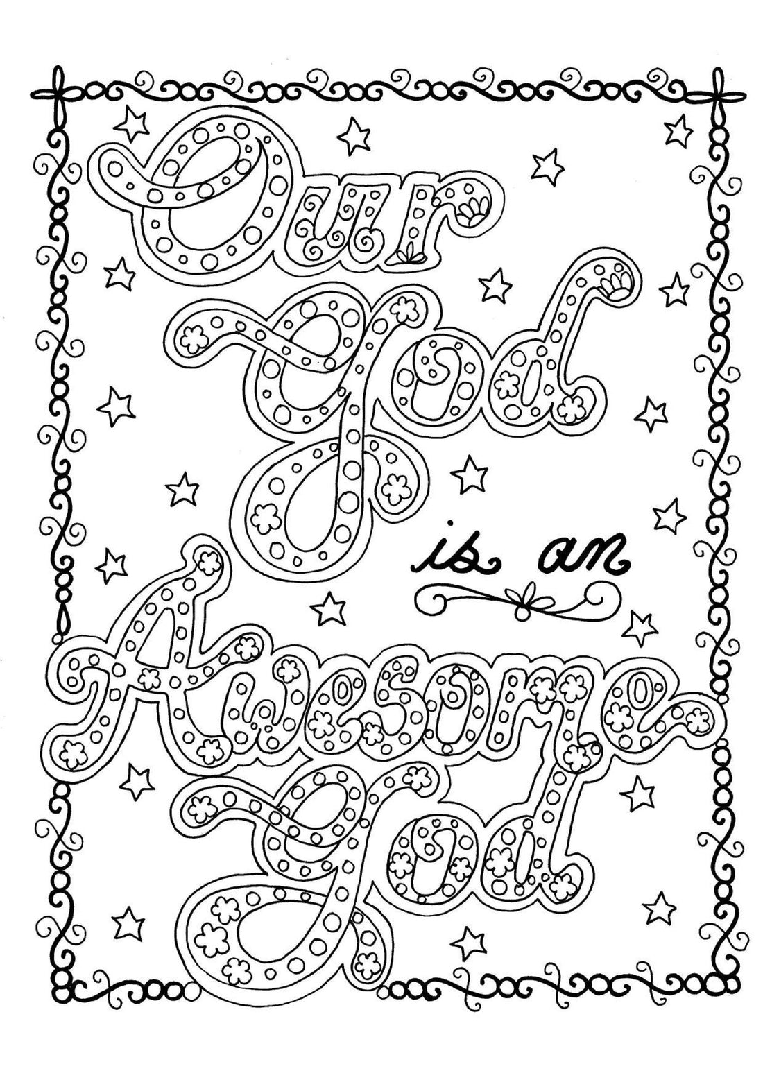 Awesome God - Coloring Sheet