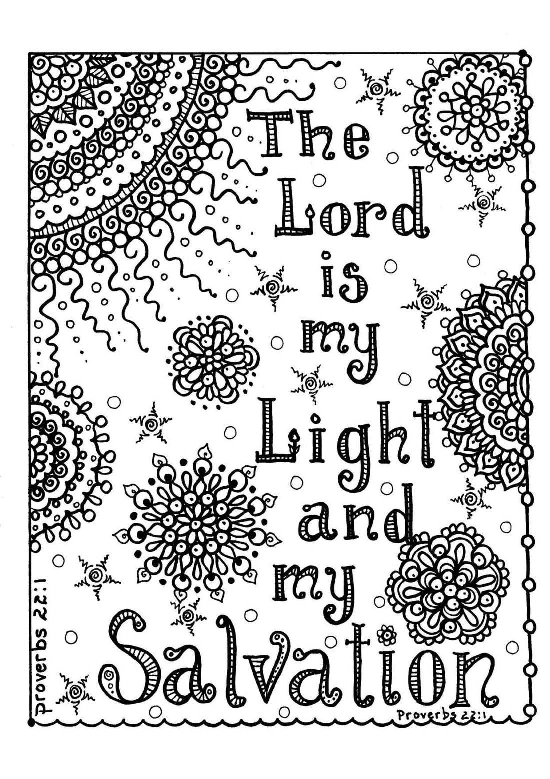 Proverbs 22:1 - Coloring Sheet