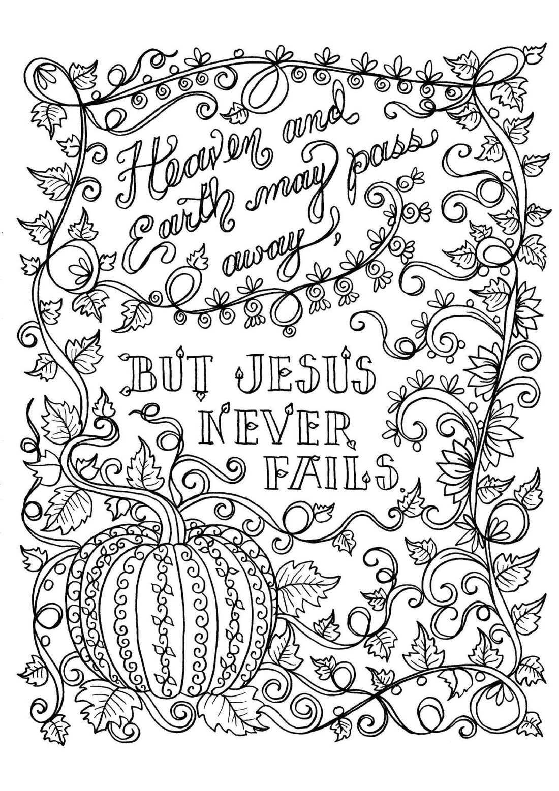 Jesus never fails - Coloring Sheet