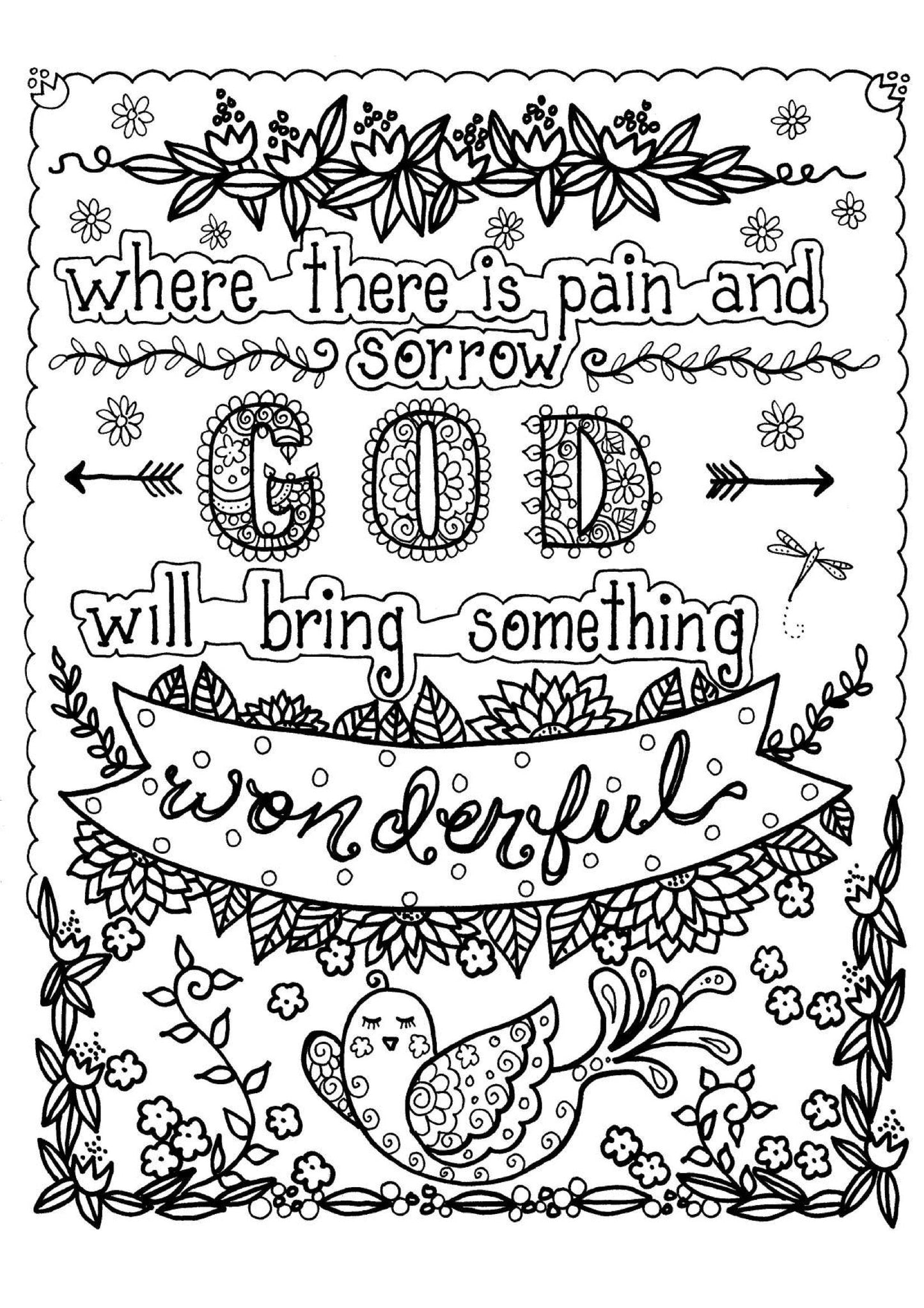 Pain and Sorrow - Coloring Sheet