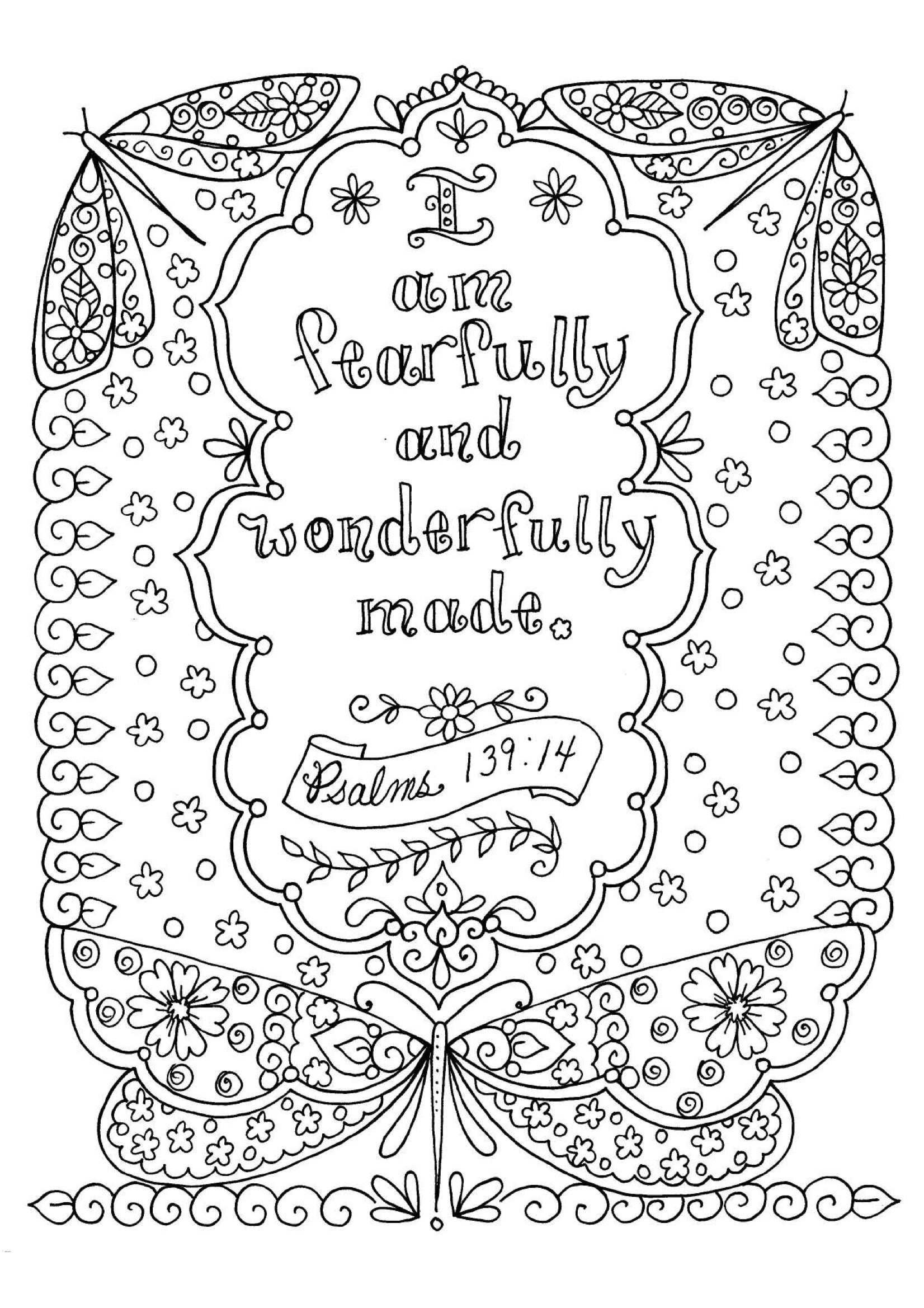 Psalms 139:14 - Coloring Sheet