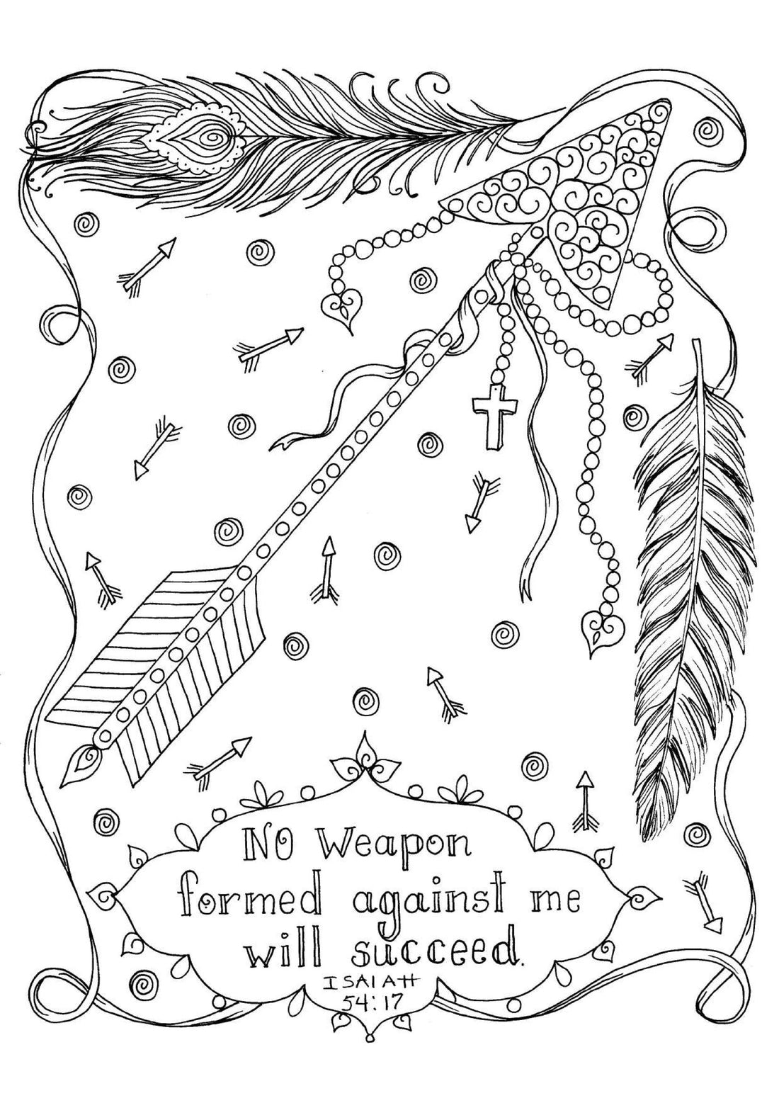 Isaiah 54:17 - Coloring Sheet