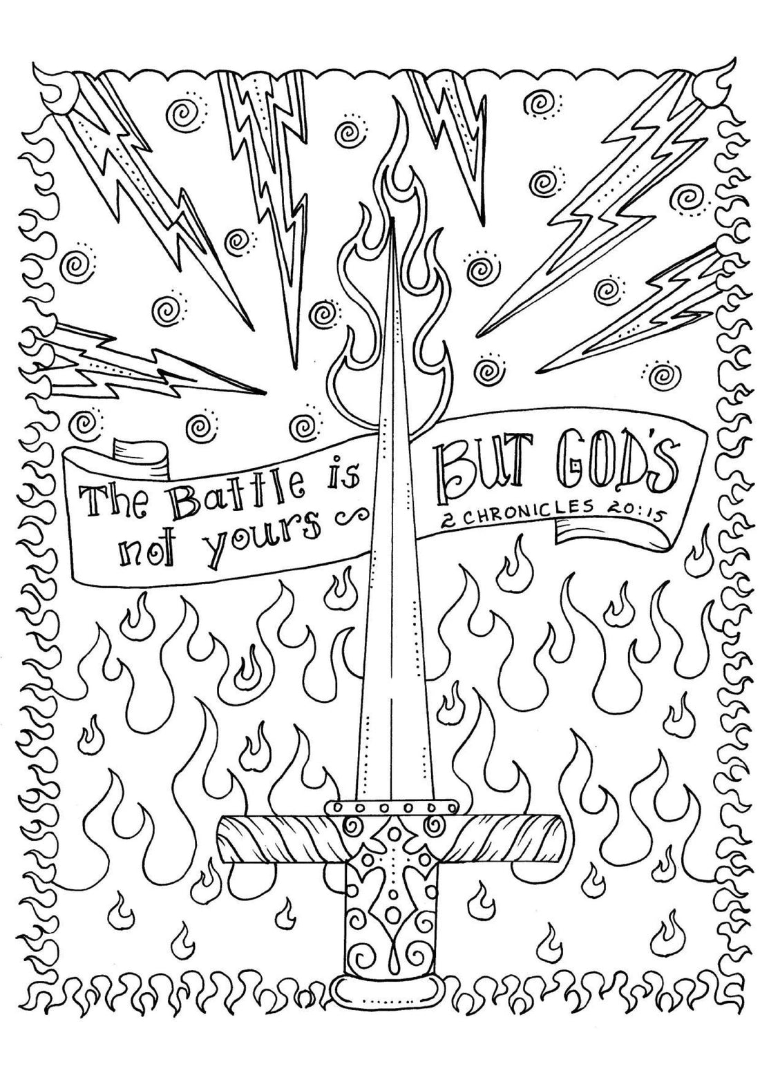 2 Chronicles 20:15 - Coloring Sheet