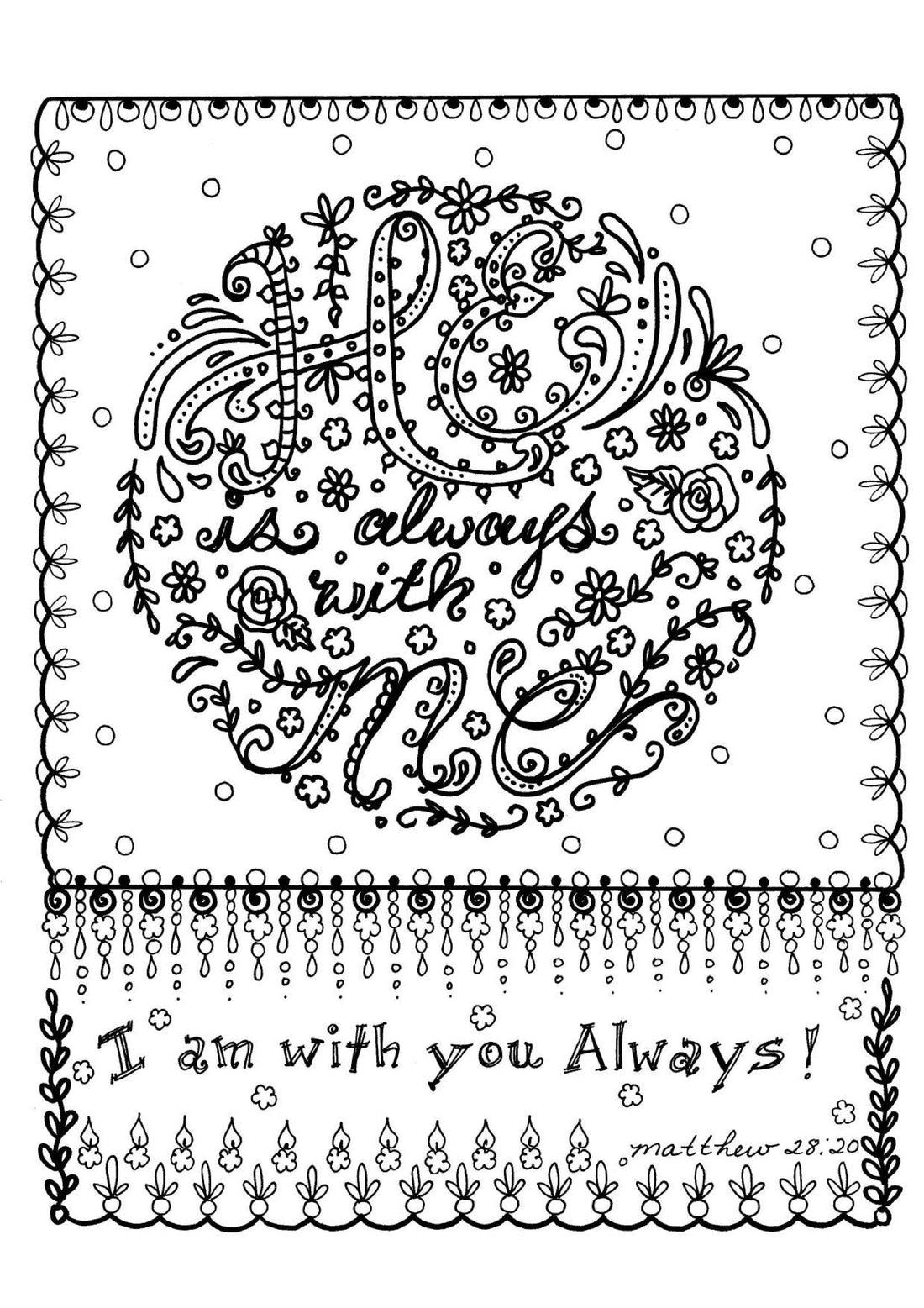 Matthew 28:20 - Coloring Sheet
