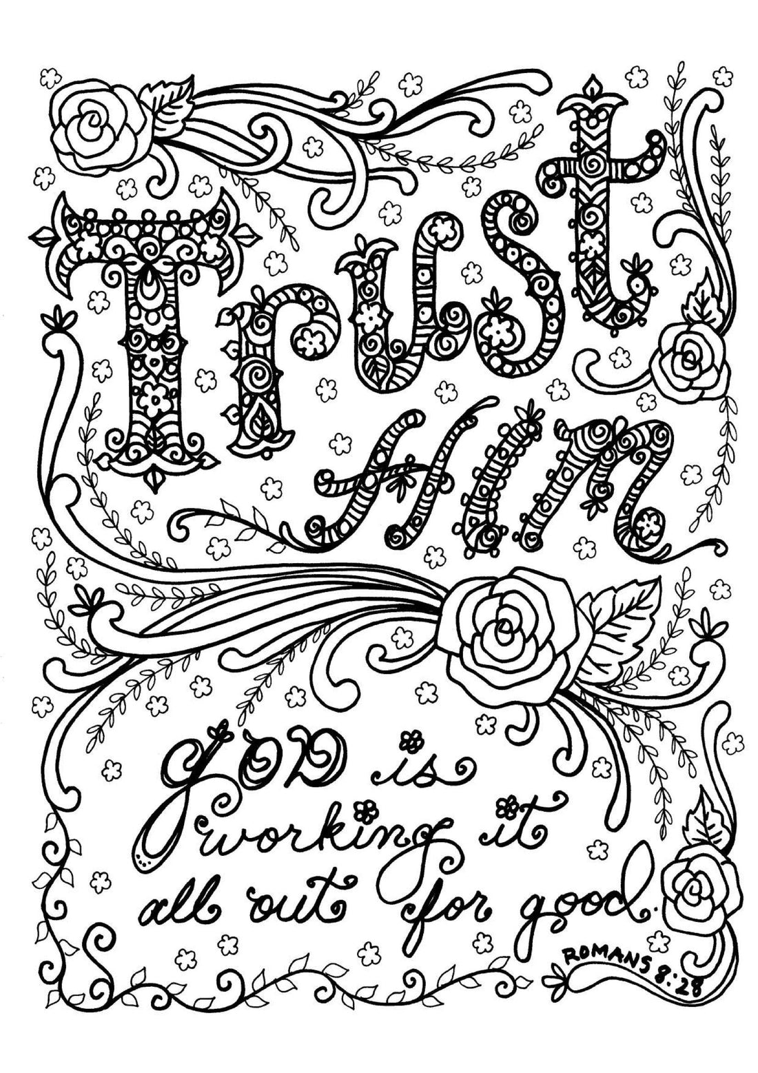 Romans 8:28 - Coloring Sheet