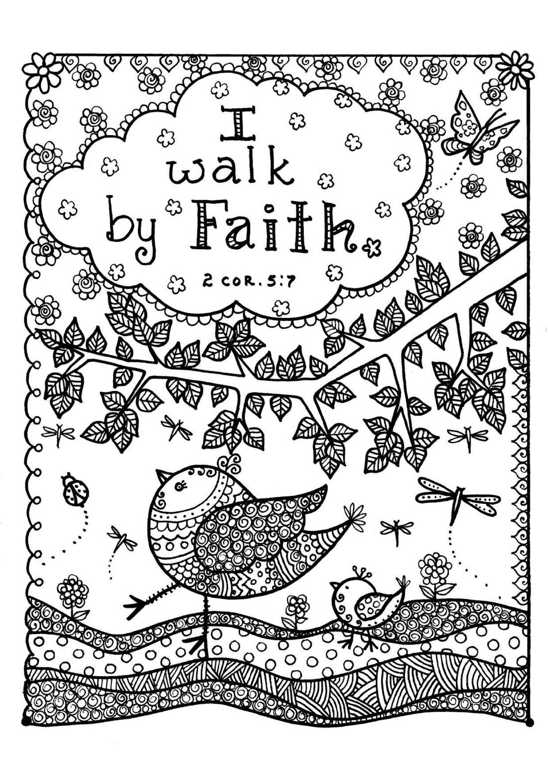 2 Cor 5:7 - Coloring Sheet