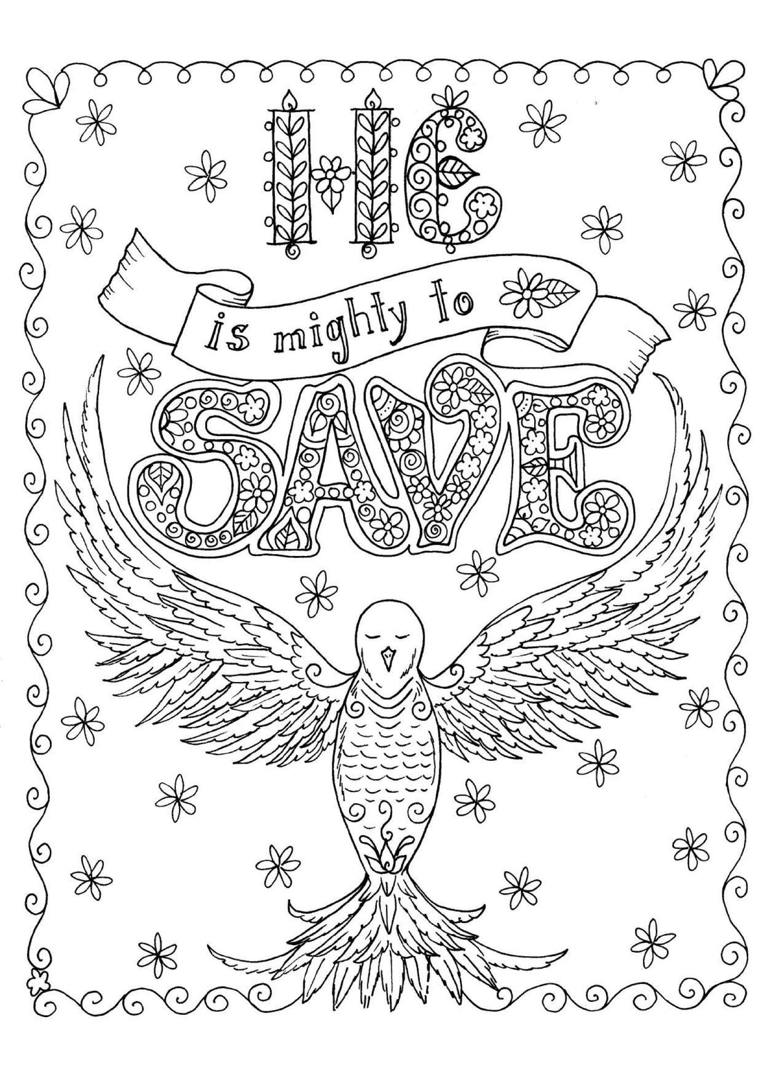 Mighty to save - Coloring Sheet