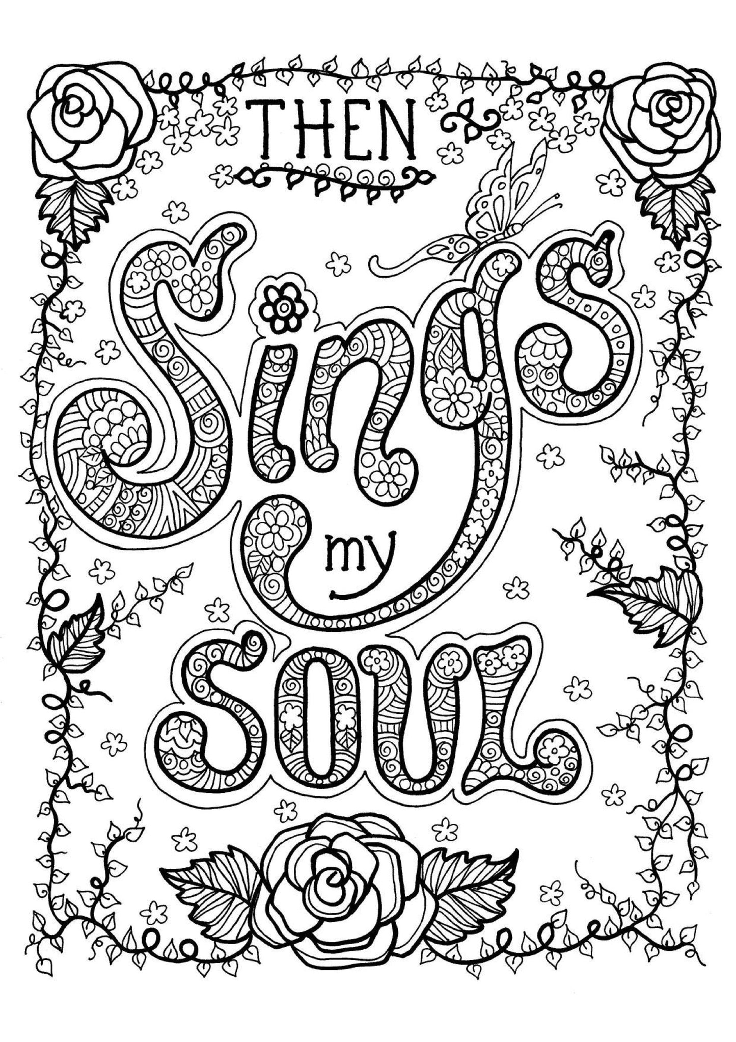 Then sings my soul - Coloring Sheet