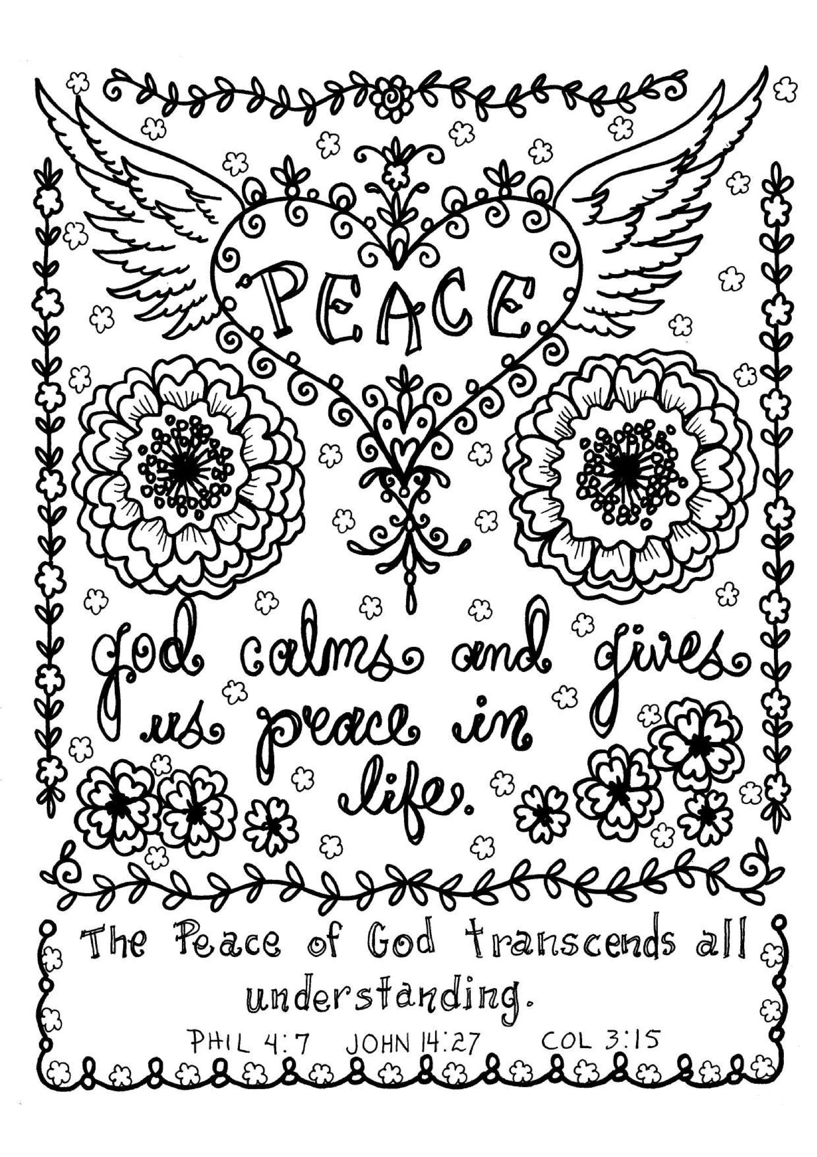 Phil 4:7 - Coloring Sheet