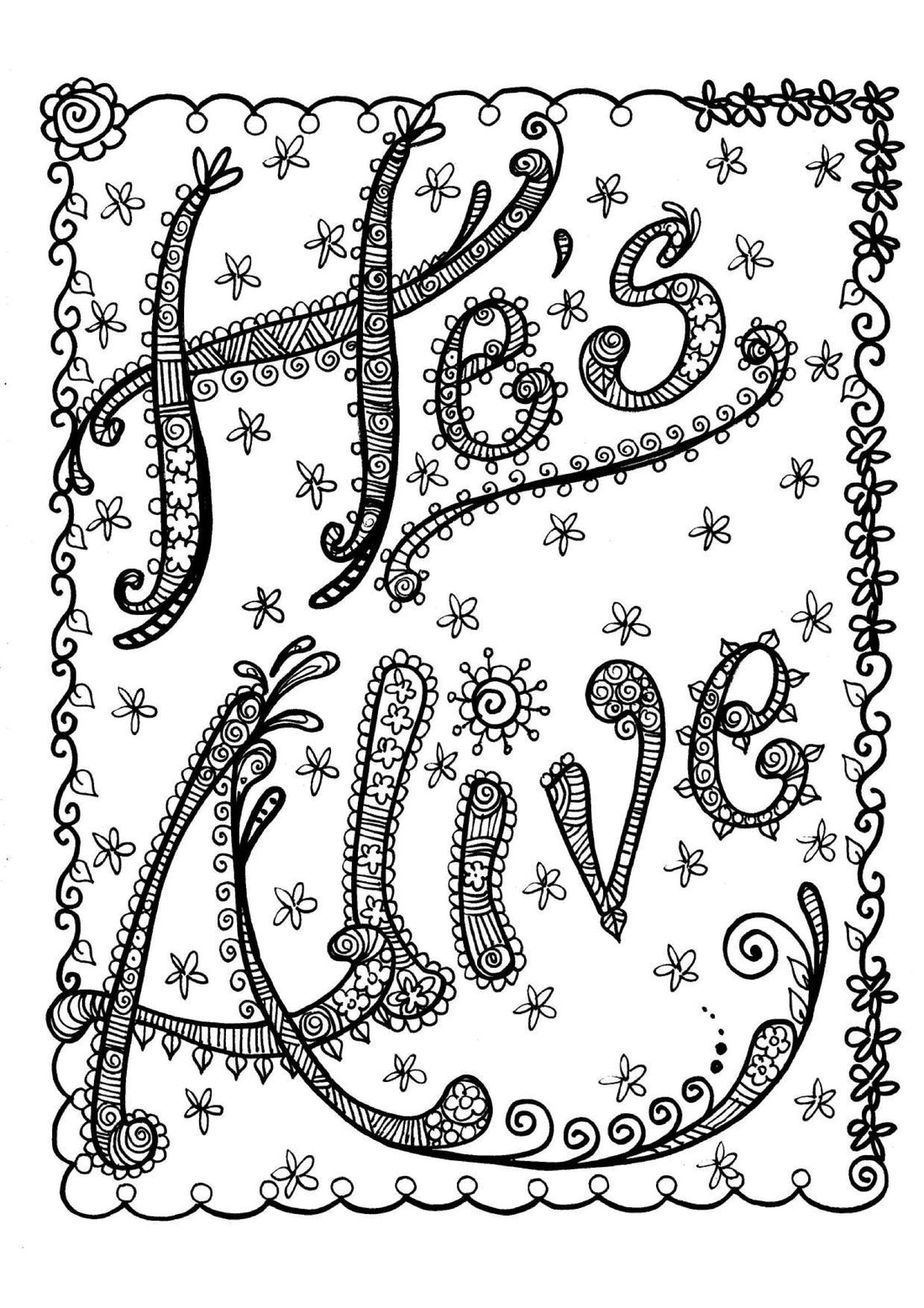 He's Alive - Coloring Sheet