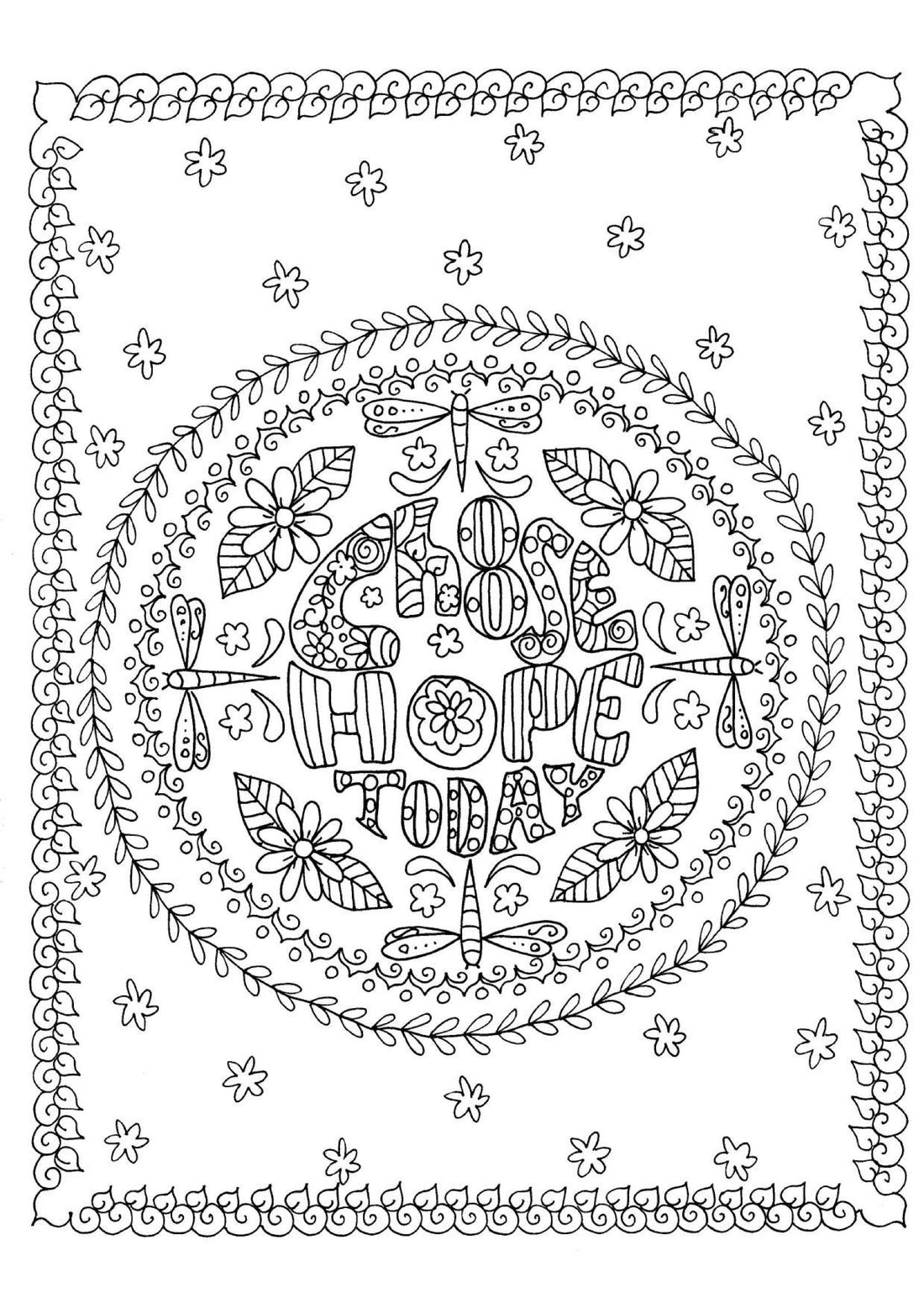 Choose Hope - Coloring Sheet