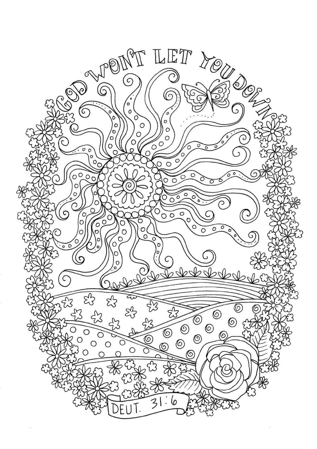 Deut 31:6 - Coloring Sheet