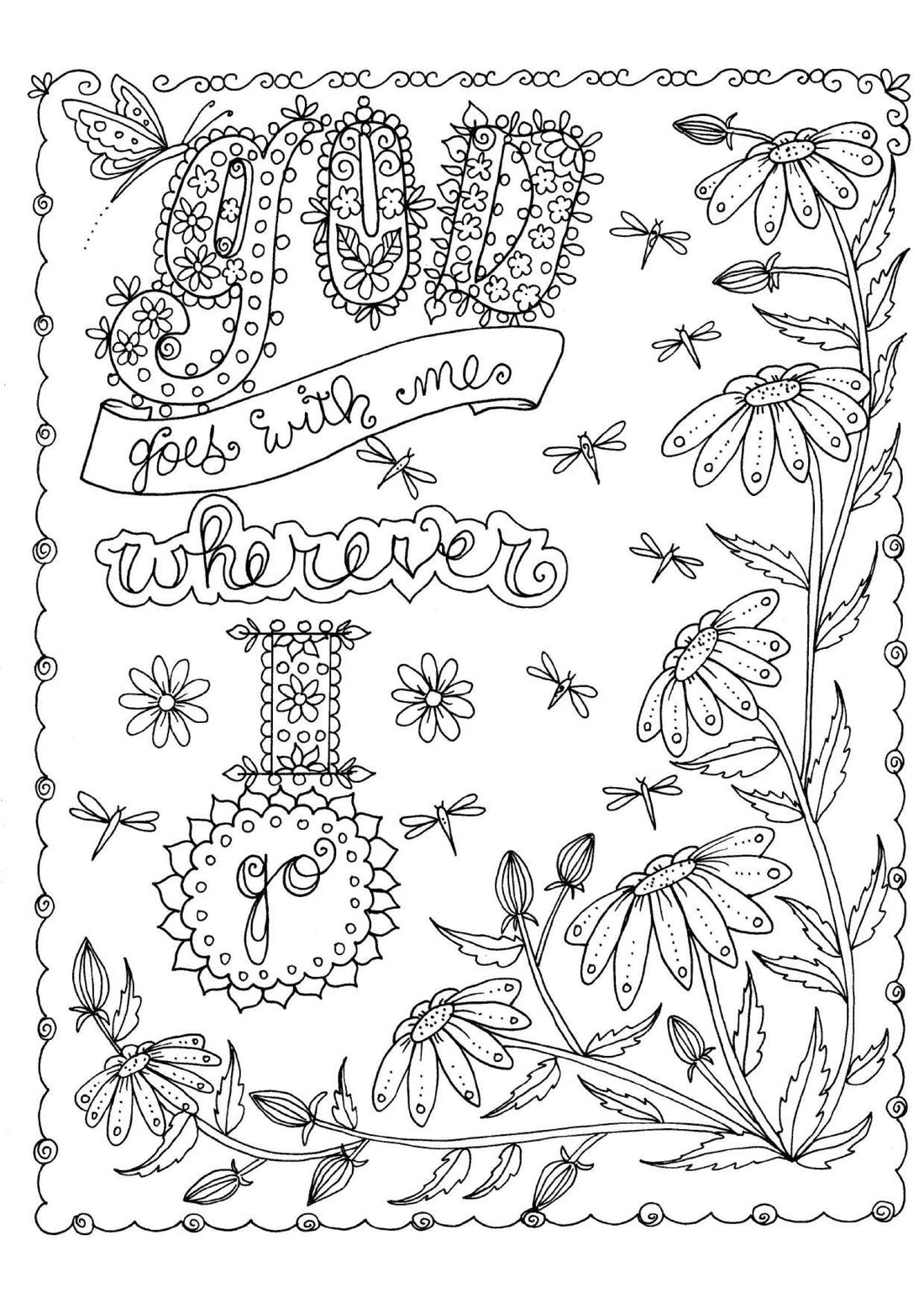 God goes with - Coloring Sheet