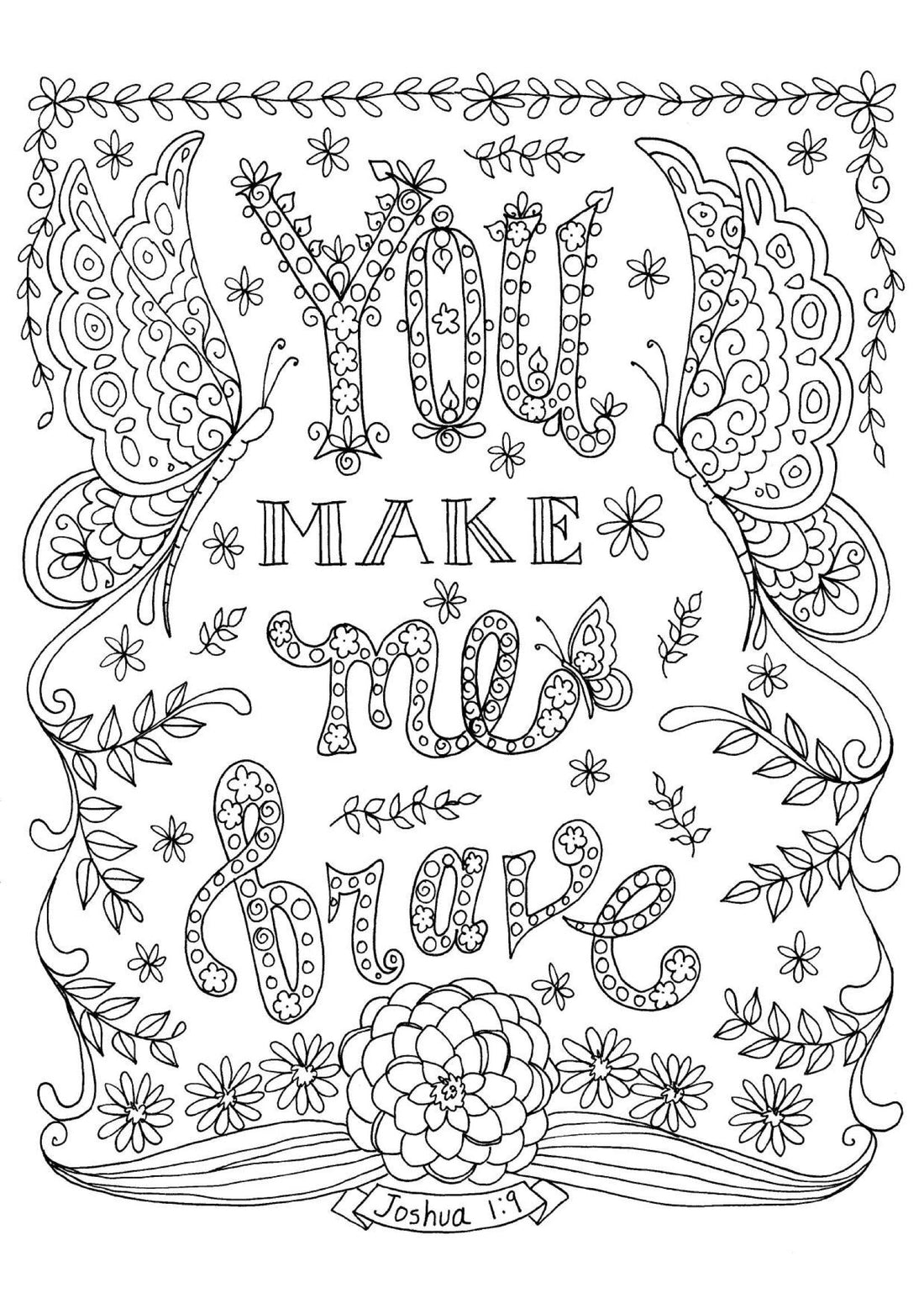 Joshua 1:9 - Coloring Sheet