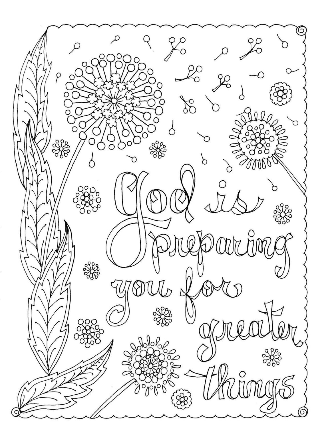 God is preparing - Coloring Sheet