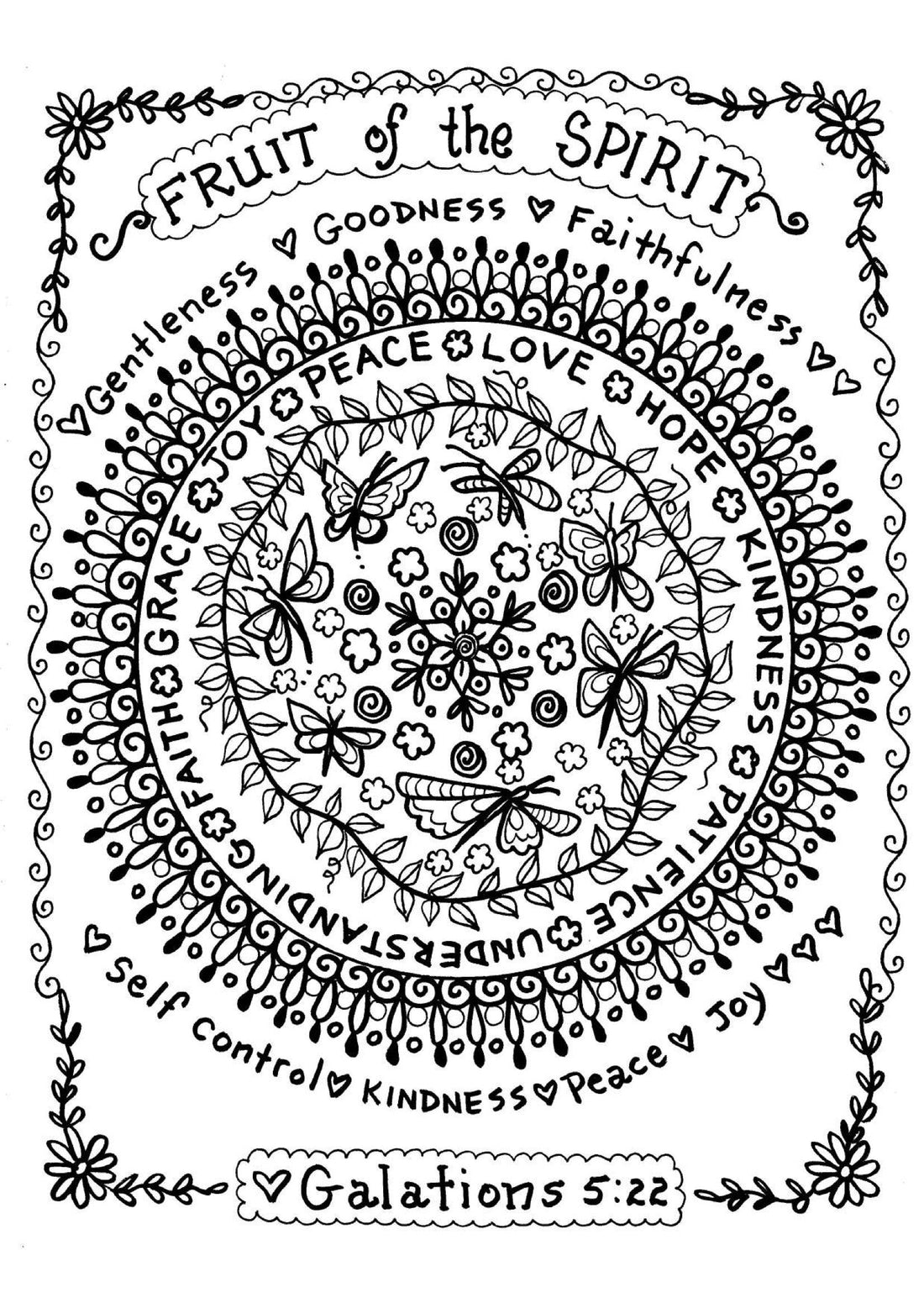 Galatians 5:22 - Coloring Sheet
