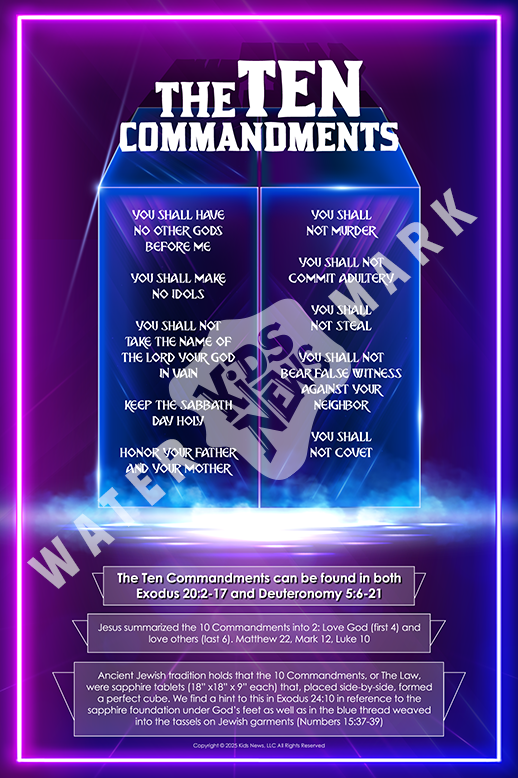 Ten Commandments Poster Digital Download